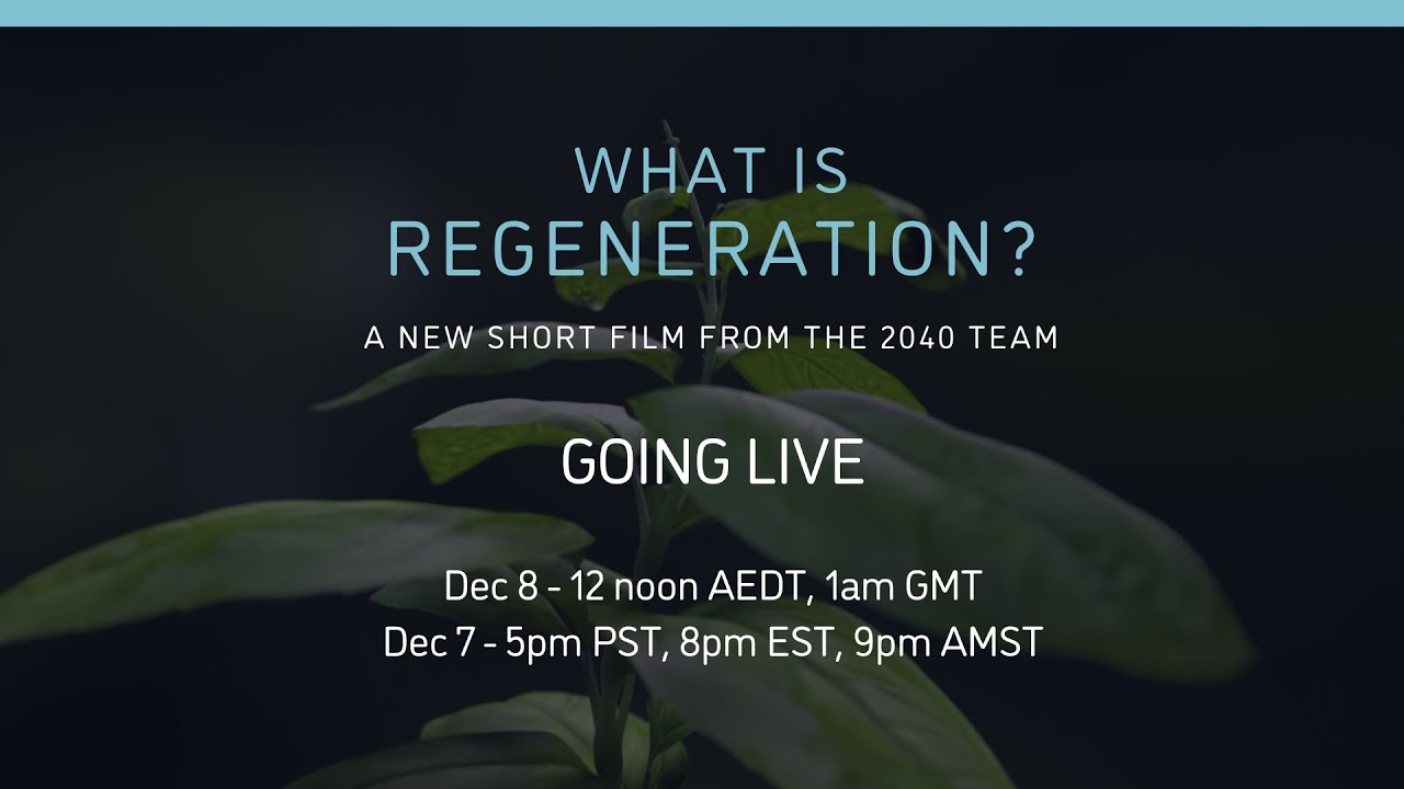 Ianmichaelf's tweet card. "What is Regeneration?" short film launch and panel discussion