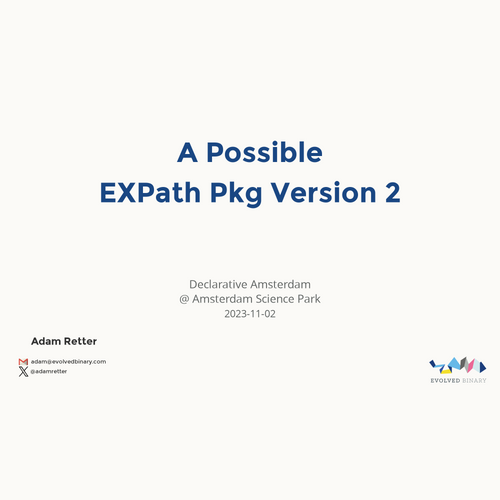 adamretter's tweet card. Presentation given at the Declarative Amsterdam conference - 2 November 2023 - Amsterdam Science Park