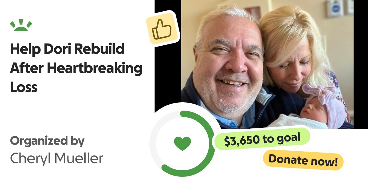 revryansutton's tweet card. On October 6th an unthinkable tragedy struck Dori’s family. In a devastating… Cheryl Mueller needs your support for Help Dori Rebuild After Heartbreaking Loss