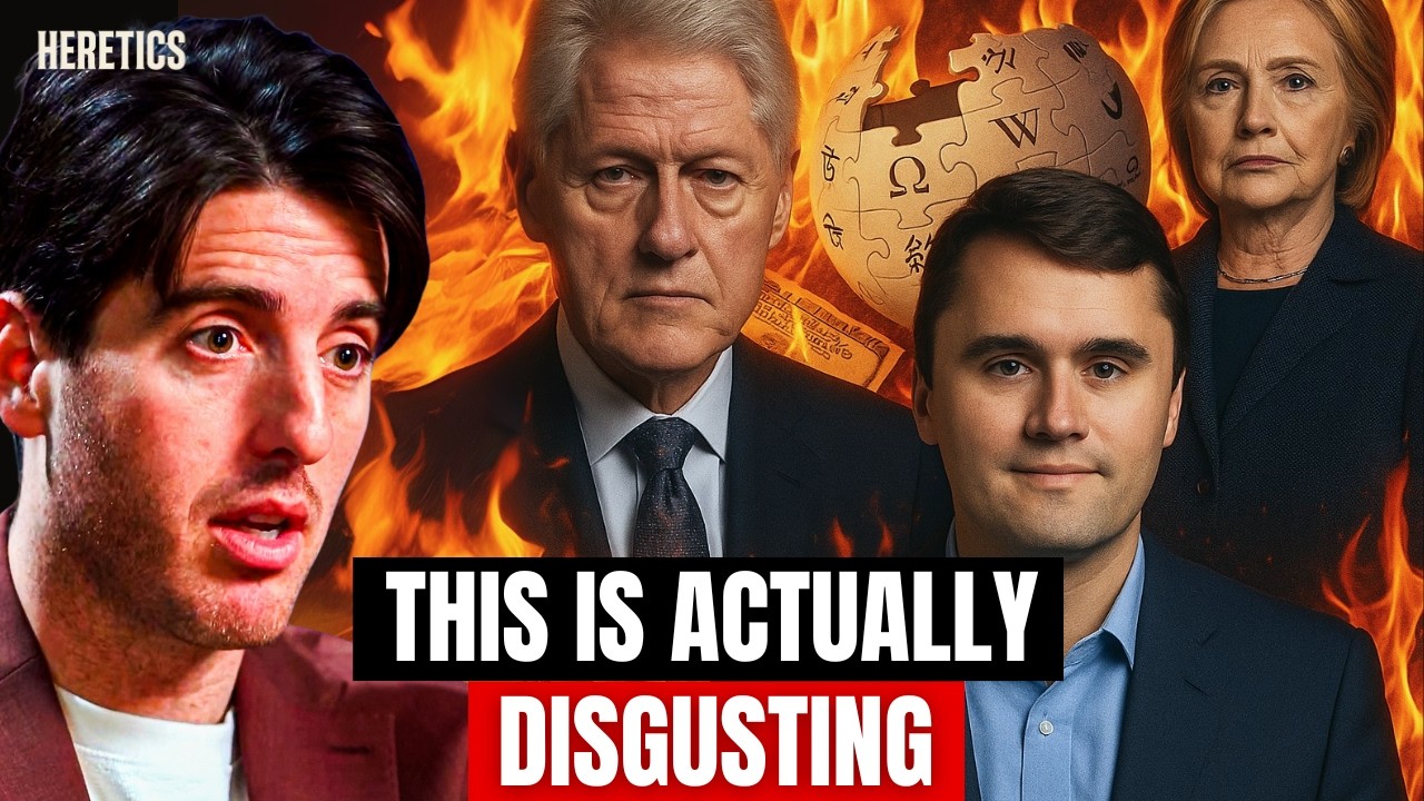 csquinn2023's tweet card. The Clintons, Charlie Kirk & The Wikipedia SCAM of the Century EXPOSED
