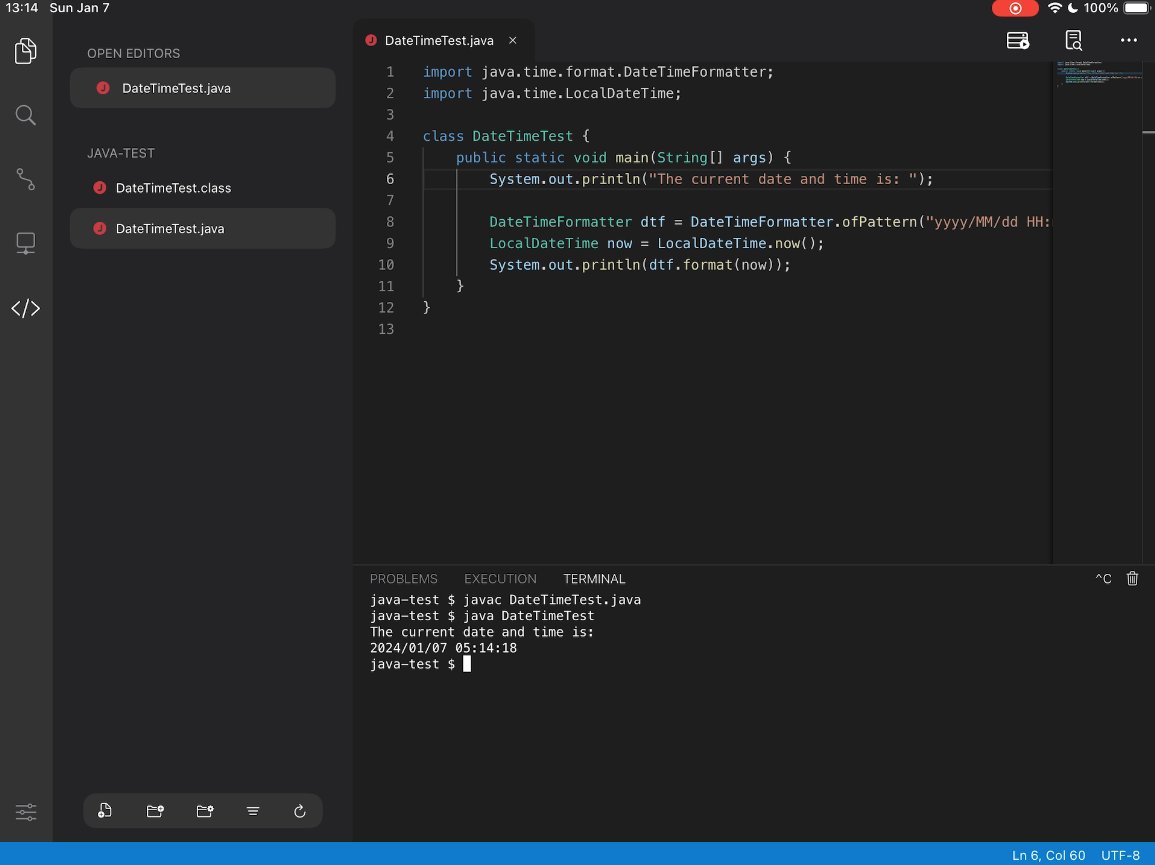 kenchungl's tweet card. Compiling and running Java programs locally in Code App is one feature many users requested from the very beginning. As 1.6.0 is being…