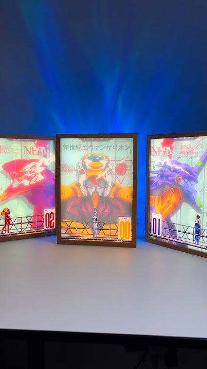 Youff14s's tweet card. #Evangelion LED #lightbox Set – #Rei, #Asuka & #Shinji | #EVA Units...