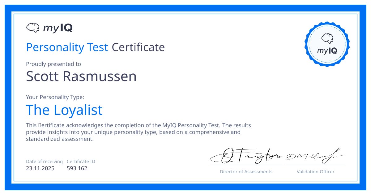 ScottRa83107349's tweet card. Take the myIQ test online to gauge your intelligence. Quick, precise, and Mensa-style assessment.
