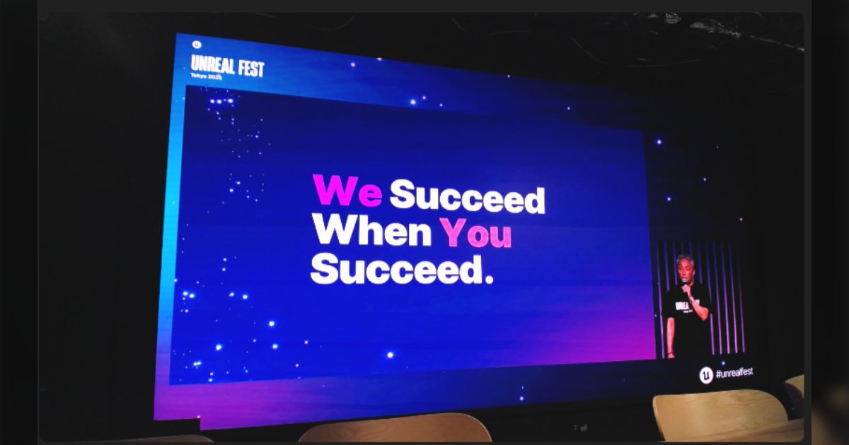 jun_mh4g's tweet card. 2025/11/14,15に東京で行われたUnreal Fest Tokyo 2025でパブリックビューイング企画が行われました。日本全国で関わった人々のつぶやきをまとめました（勝手に）。