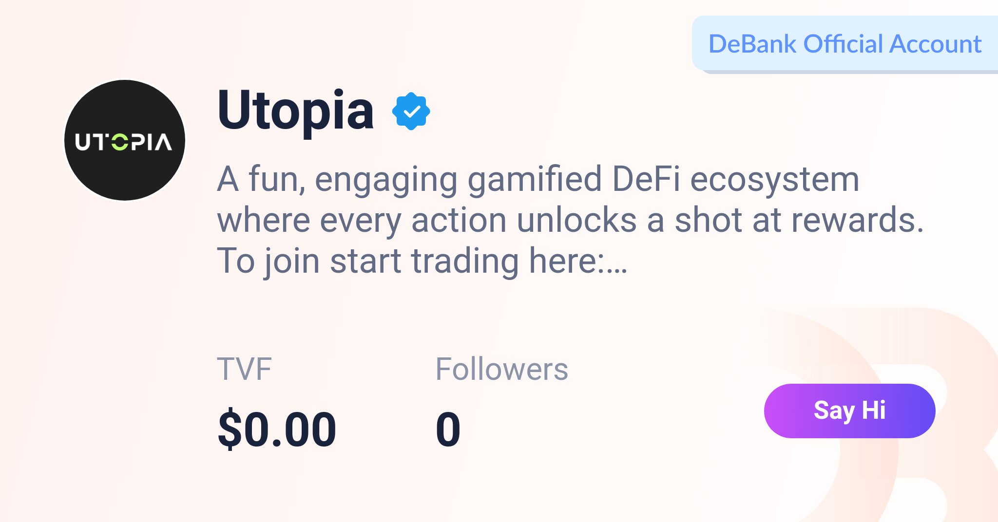 Utopia_Protocol's tweet card. Your go-to portfolio tracker for Ethereum and EVM