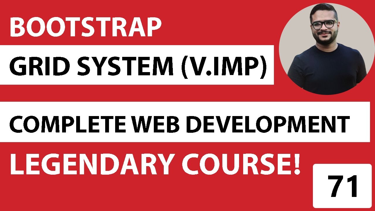 ShoaibWebDev's tweet card. Bootstrap Grid System in Urdu | Web Development Full Course in Urdu