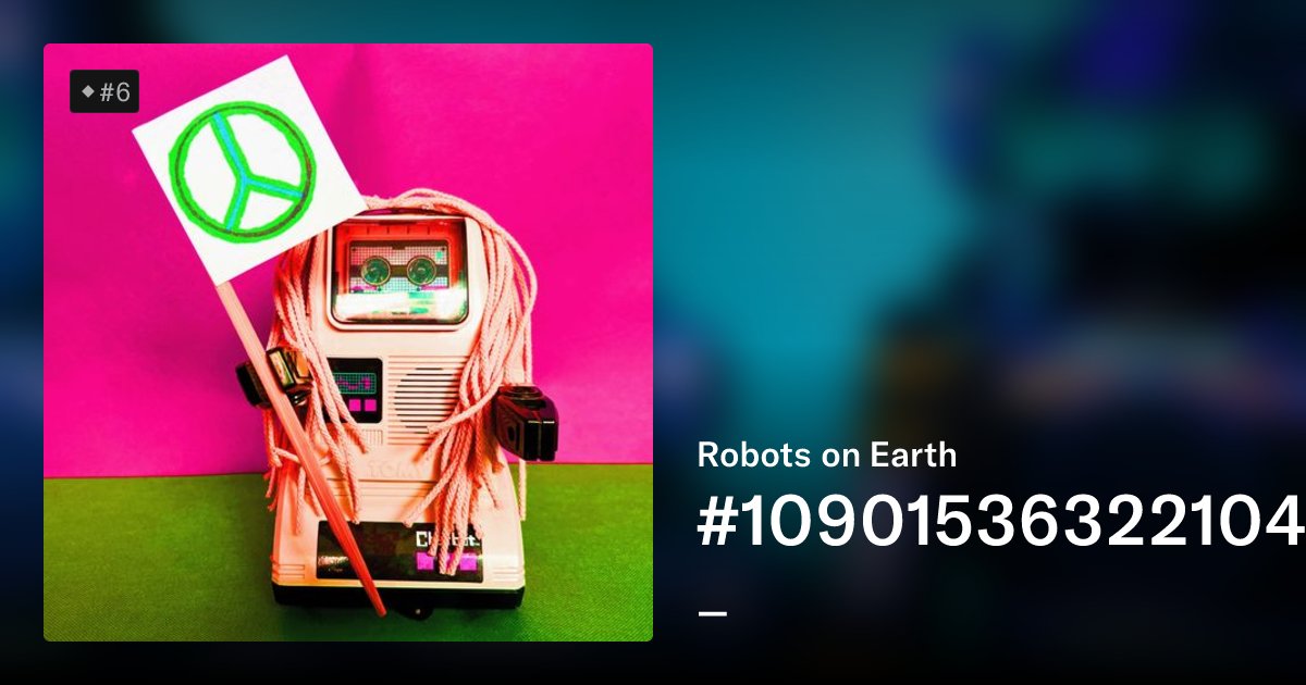 Retroboter's tweet card. A group of robots born in the 1980s/ 1990s. They live like you and me but their goal is none other than to save this dying planet. To date very few have landet on Earth.