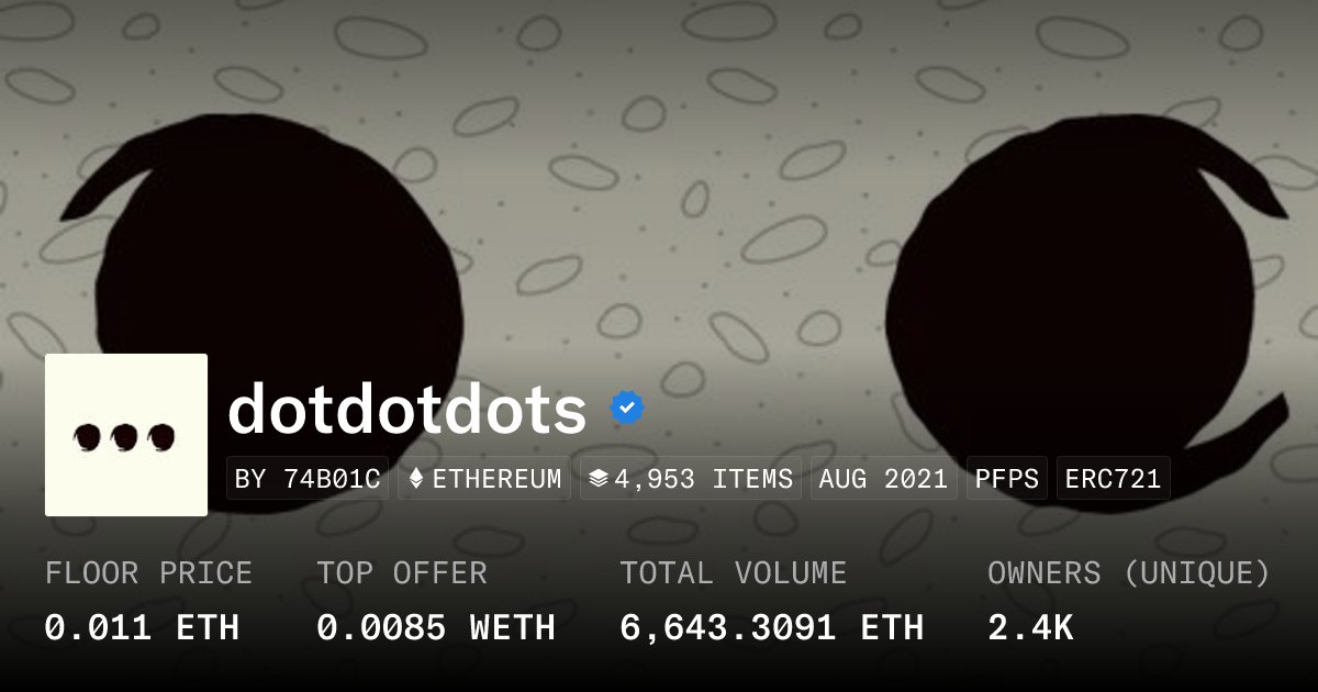 OPanciotti's tweet card. Dotdotdots are strange cultish creatures that live inside solidity. They disguise themselves as decimals in the code and are rarely seen naturally by human eyes. They are often referred to as bugs,...