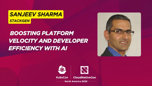 sd_architect's tweet card. Sanjeev Sharma shares insights on his role at StackGen, focusing on leveraging AI to enhance platform velocity and developer productivity. He emphasizes the importance of strong team dynamics,...