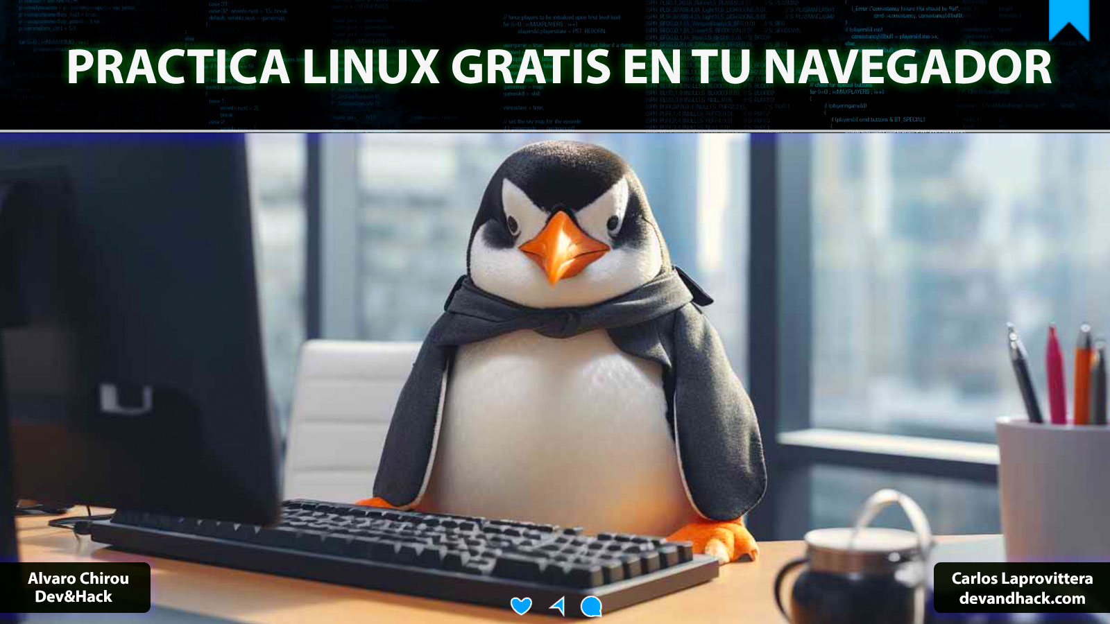 alvaro_chirou's tweet card. Bienvenidos a esta Guía: Practica Linux Gratis en tu Navegador. Comparte este articulo y síguenos para recibir más guías y cursos.