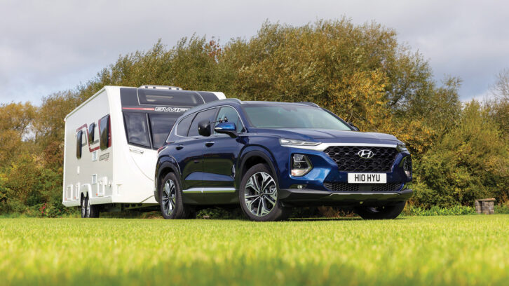 pcaravan's tweet card. A used Hyundai Santa Fe (2018-2024) is a popular car that is both roomy and reliable, but it is also a bit thirsty, says Euan Doig.