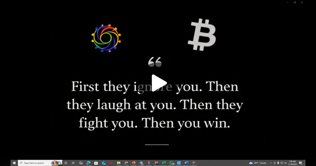 dcommunity_main's tweet card. 30 likes, 20 comments. “As #Bitcoin is about to hit $100,000 - we launch of first Tok from this new Message and Vibe with @billieeilish as the background #vibe! We are #dCommunity - Where Main Street...