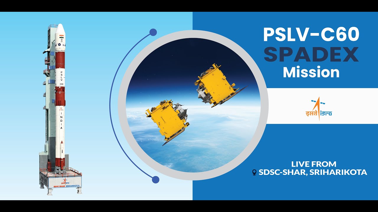 isro's tweet card. PSLV-C60/SPADEX Mission