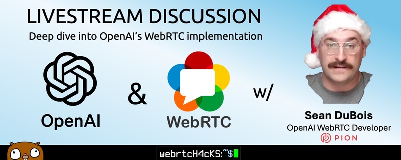 webrtcHacks's tweet card. Get tickets to OpenAI Realtime WebRTC Q&A with Sean DuBois, taking place 04/10/2025. RingCentral Events is your source for engaging events and experiences.
