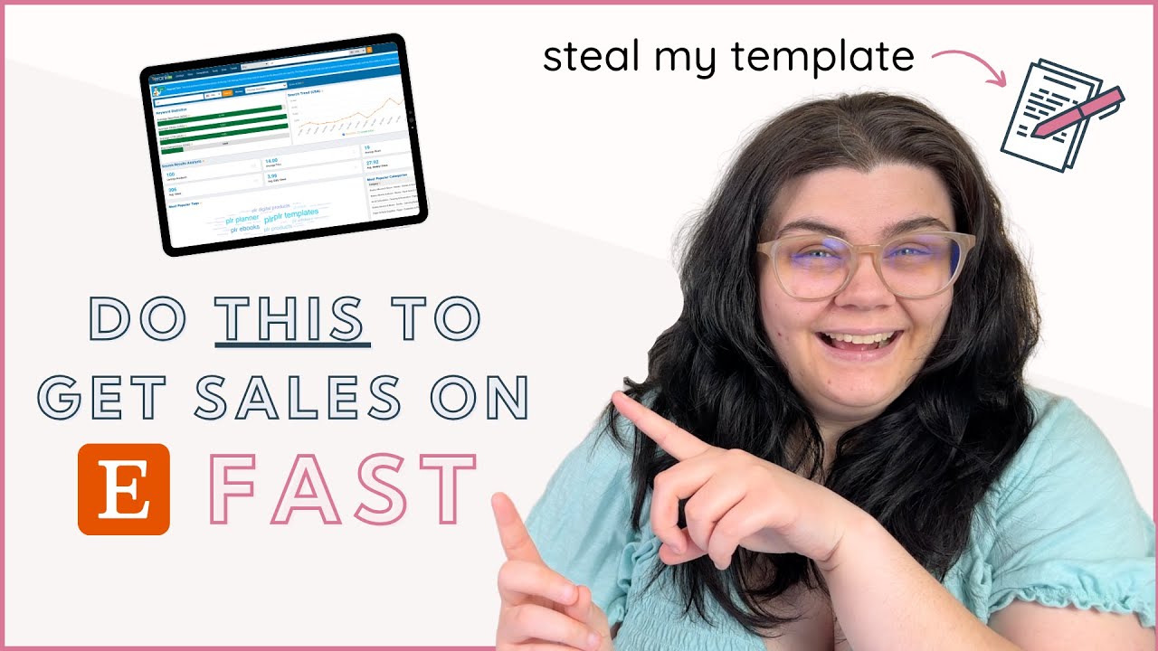 TheCopySloth's tweet card. Steal my Etsy keyword research process for faster sales | Etsy SEO...