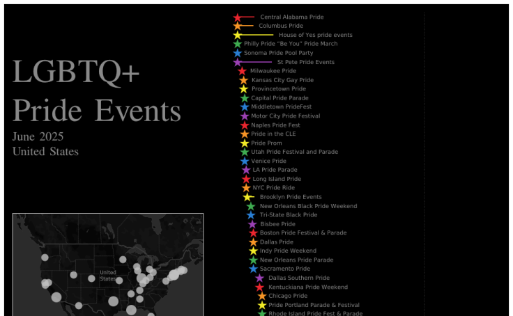 Natsumi_gt_data's tweet card. LGBTQ+ Pride Events June 2025 United States #B2VB 2025 Week11 - Build a Gantt Chart #DataPride