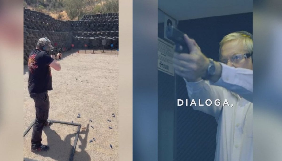 24HorasTVN's tweet card. Estos videos de José Antonio Kast disparando un revólver y Johannes Kaiser haciendo lo mismo con fusil provocaron una ola de reacciones y diversas críticas. Con ellos, ambos candidatos presidenciales...