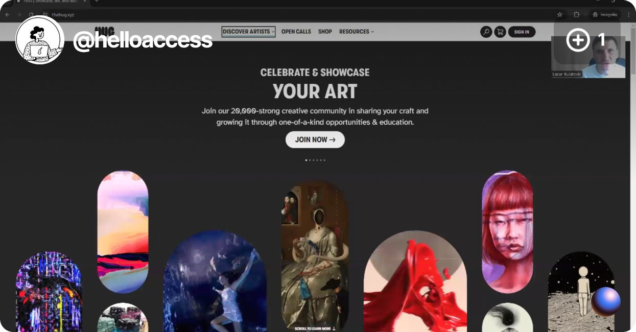 HelloAccessHQ's tweet card. Hug Accessibility User Test