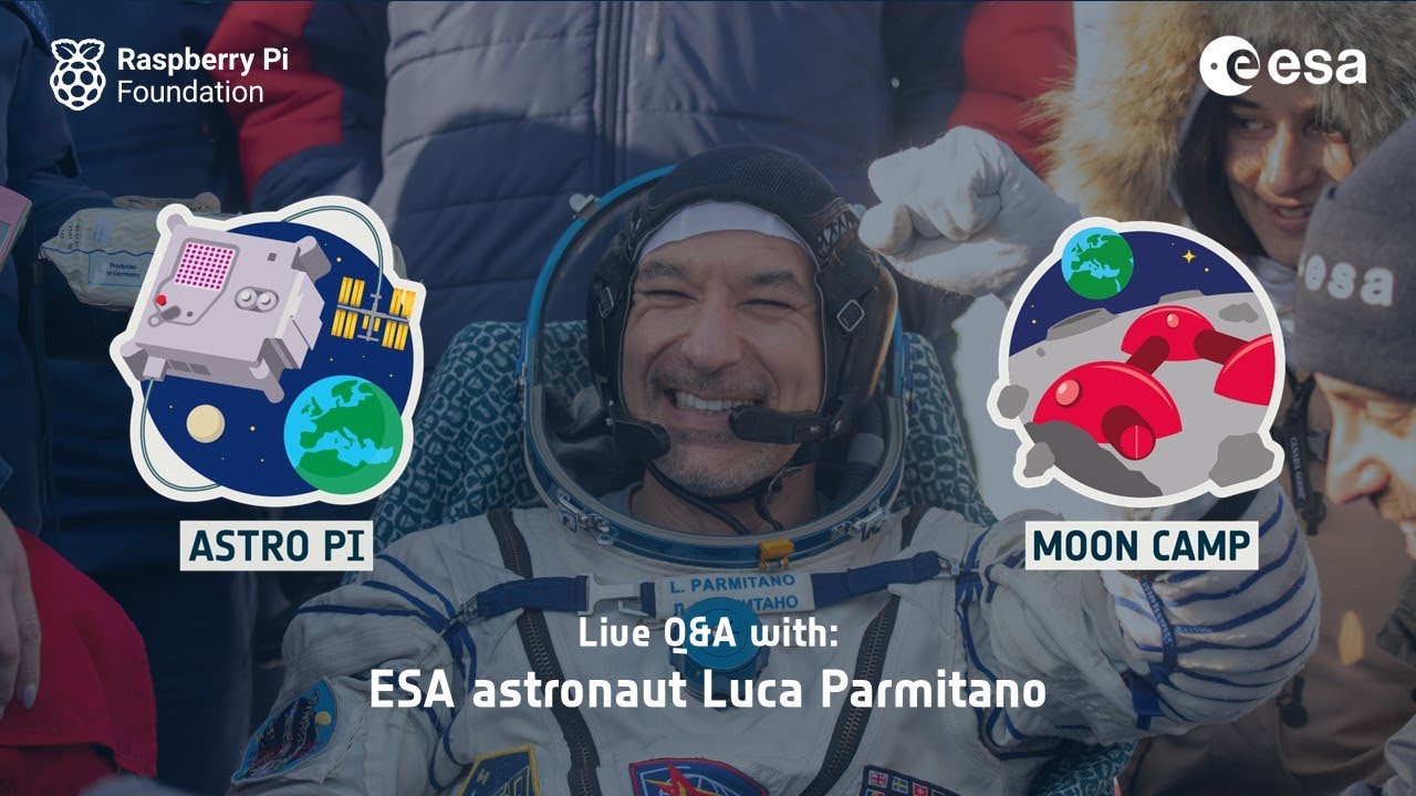 speragire's tweet card. Live Astronaut Q&A for Astro Pi Mission Space Lab & Moon Camp teams