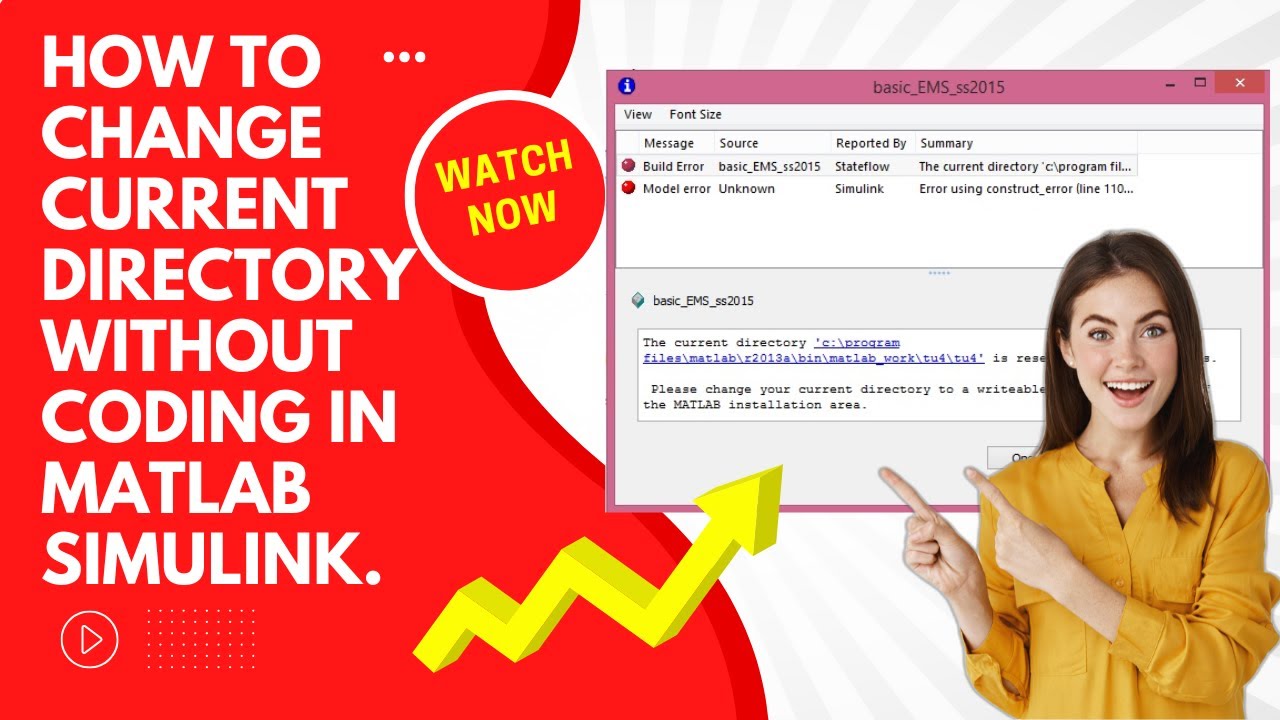 Lms_Solution's tweet card. How to change current directory without coding in MATLAB Simulink