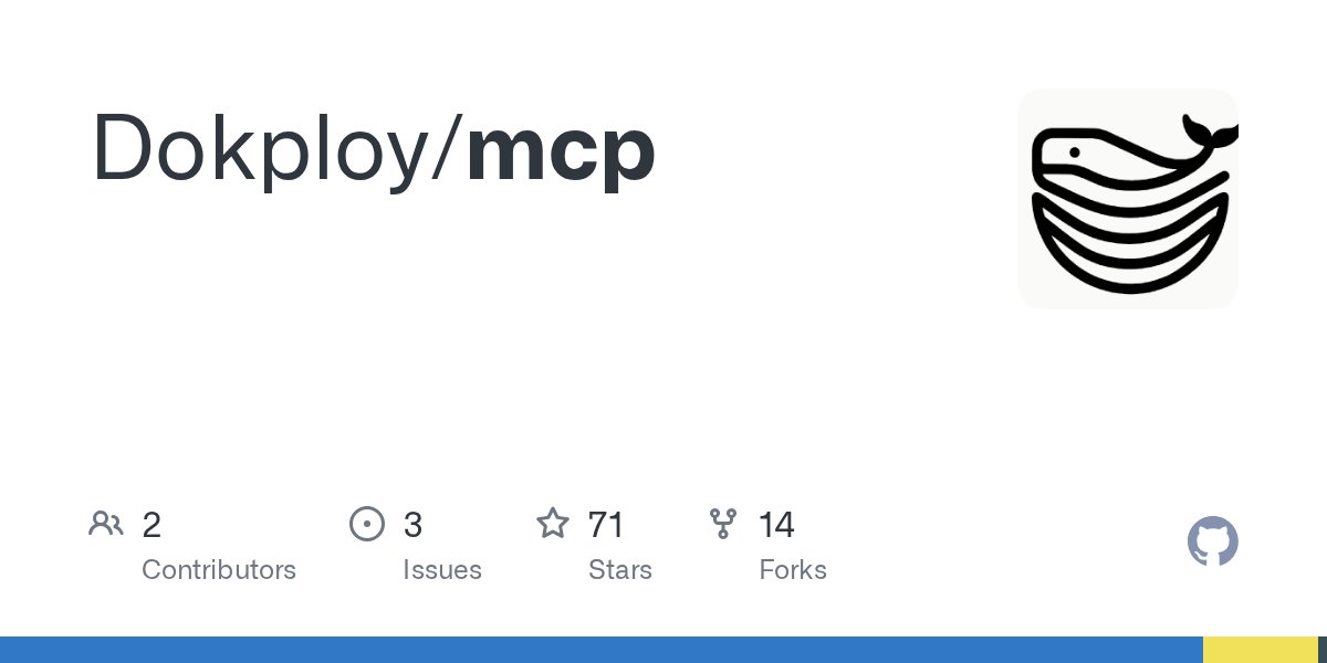 getdokploy's tweet card. Contribute to Dokploy/mcp development by creating an account on GitHub.