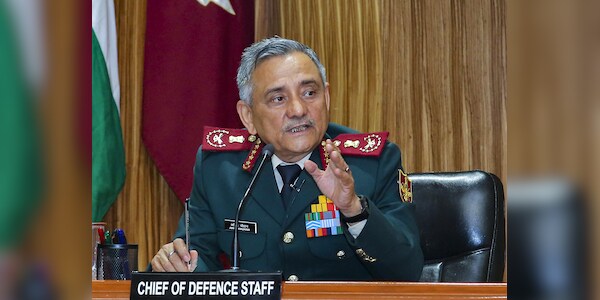 bsindia's tweet card. CDS General Anil Chauhan stresses on measured communication, cyber threats, and real-time integration in modern warfare