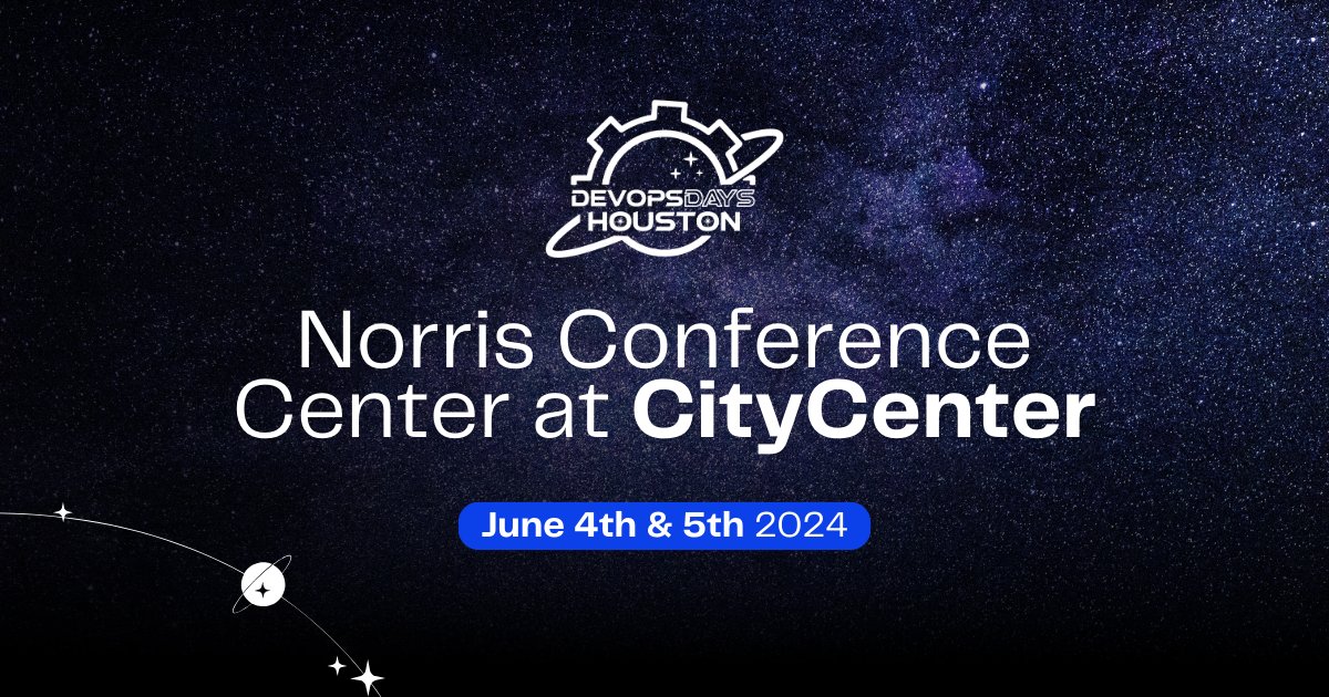 DevOpsDaysHTown's tweet card. Program for devopsdays Houston 2024