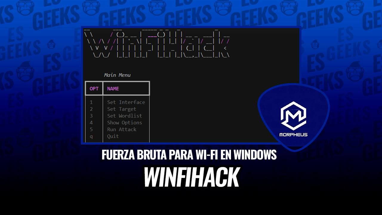EsGeeks's tweet card. Descubre WinFiHack: una herramienta de fuerza bruta para Wi-Fi en Windows. Aprende a instalar, usar y contribuir a este proyecto.