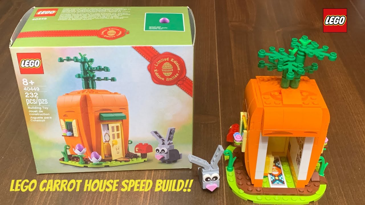 JLegobuilder's tweet card. Lego 40449 Easter Bunny's Carrot House | Lego Speed Build