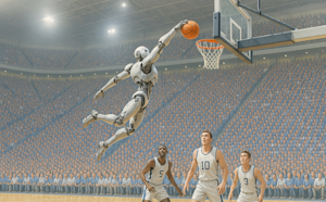 TechNewsRoundup's tweet card. How 50 random sports fans created a highly-accurate March Madness bracket through real-time conversational deliberation.