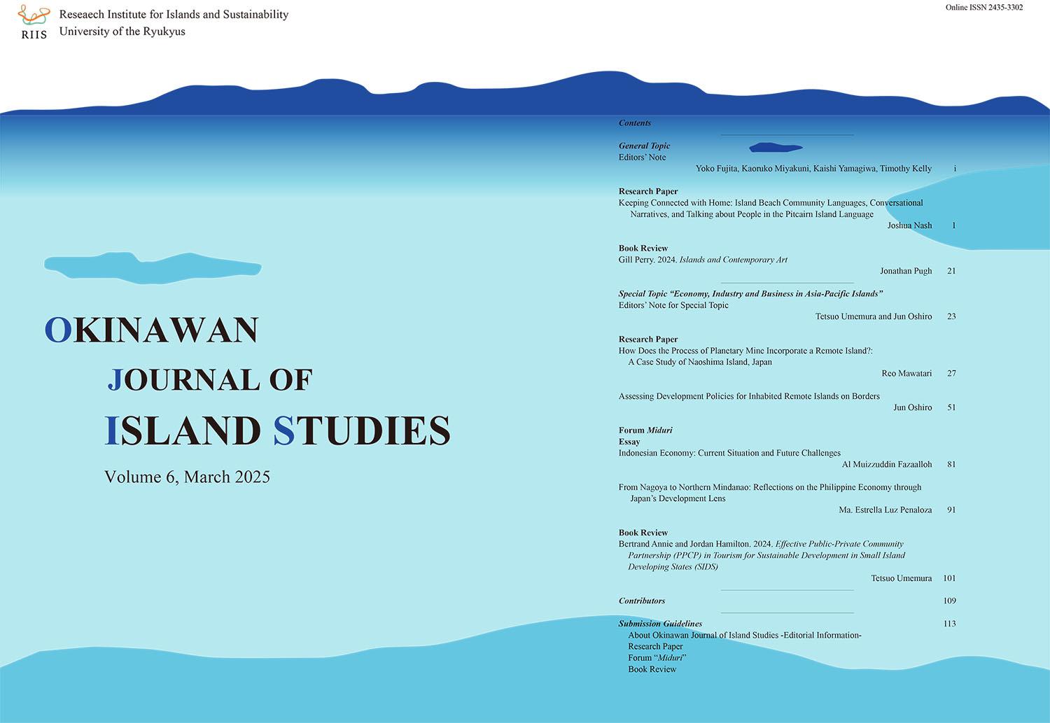 Riis_Ryukyu's tweet card. Okinawan Journal of Island Studies (OJIS) Volume 6 is now on available.