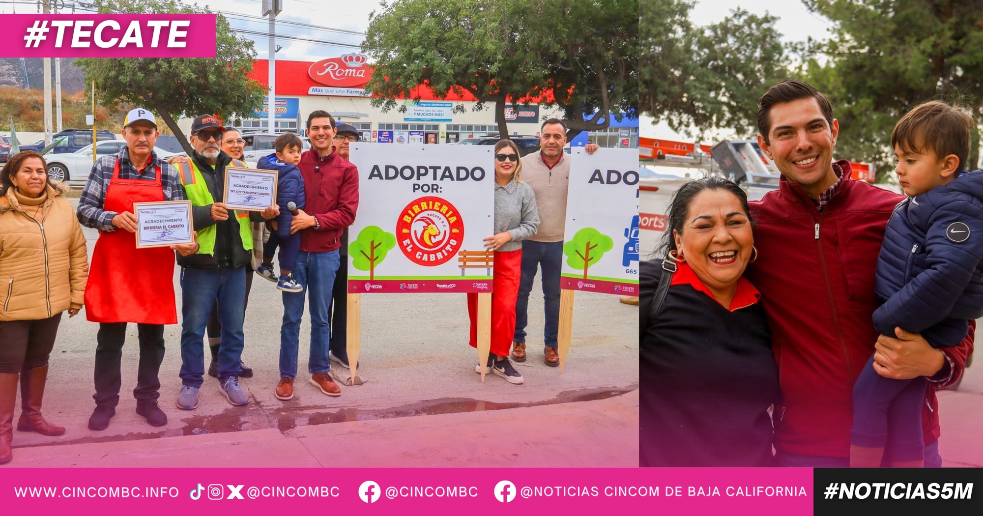 cincombc's tweet card. Tecate, Baja California, a 20 de noviembre de 2025.– En un esfuerzo por dignificar los espacios públicos y fortalecer el