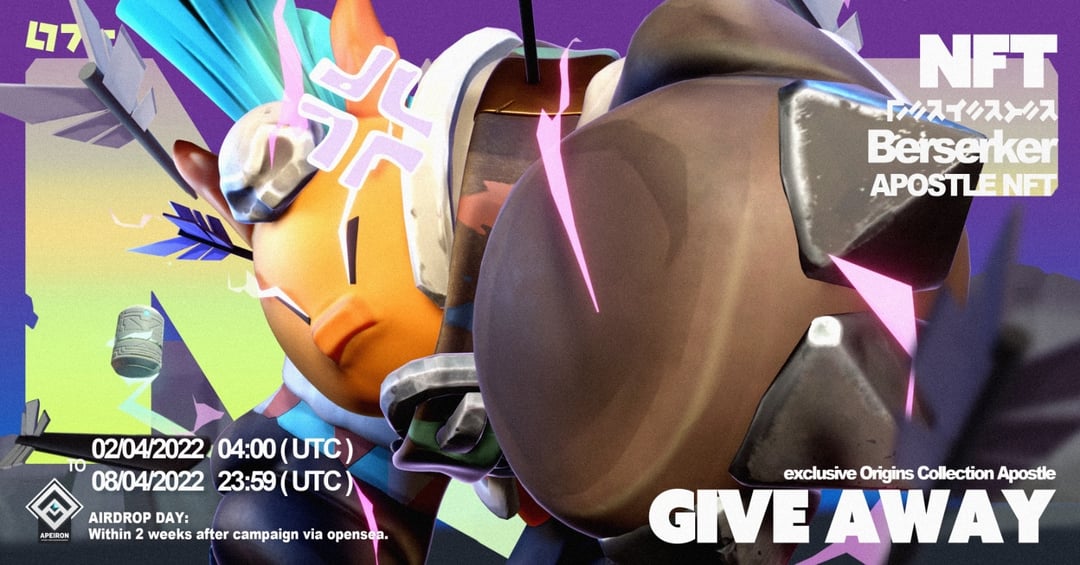 ApeironNFT's tweet card. Apeiron Origins NFT Event Gauntlet #12