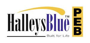 HalleysBlue's tweet card. HalleysBlue is synonymous with Quality & Trust. Manufacturing & delivering best-in-class, Internationally Acclaimed PEB Structures.