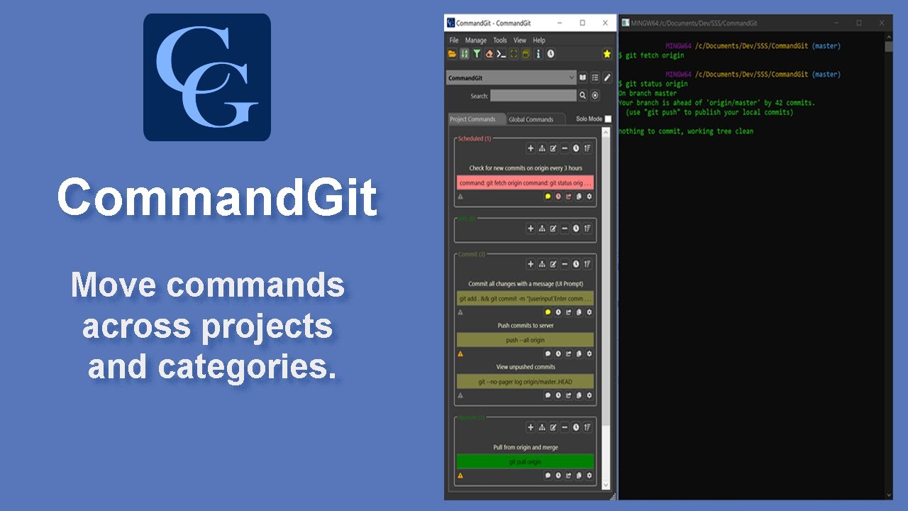 danhof's tweet card. Move Commands Across Projects and Categories