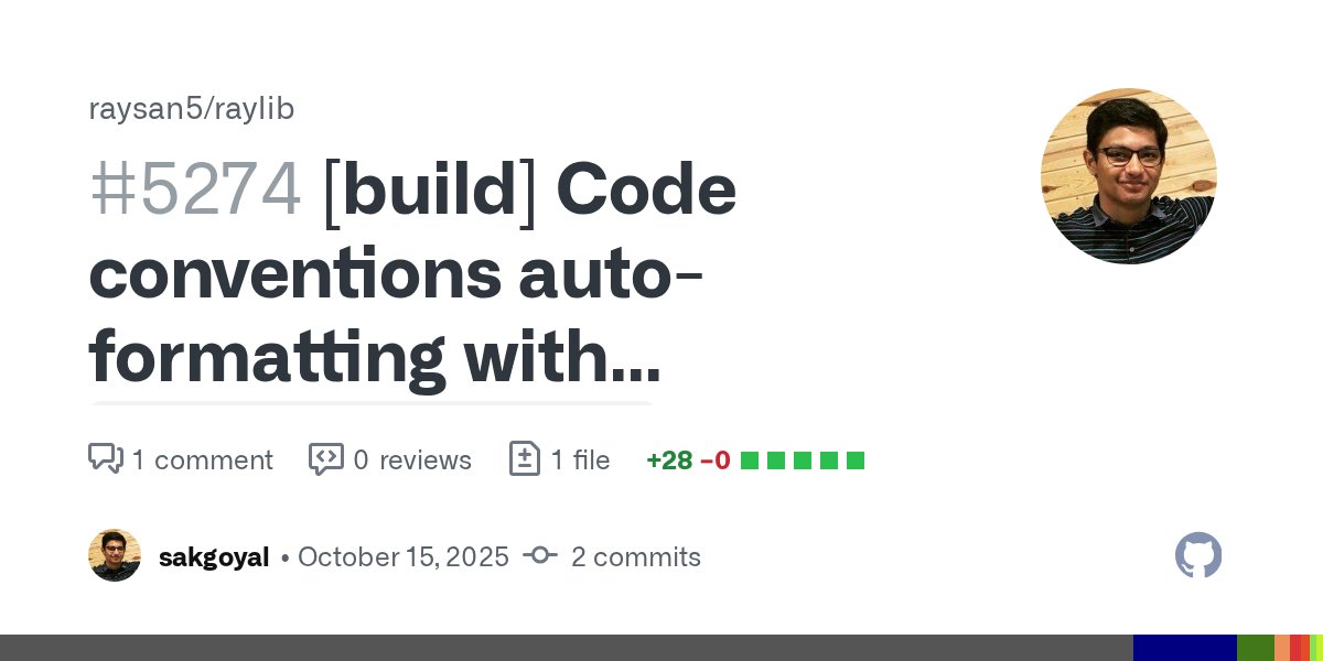raysan5's tweet card. Fixes #5252 (comment) TODO: Finalize the format. The current version is not perfect and is just here to provide an example on how to set it up. using this causes many files to change dramatically ...
