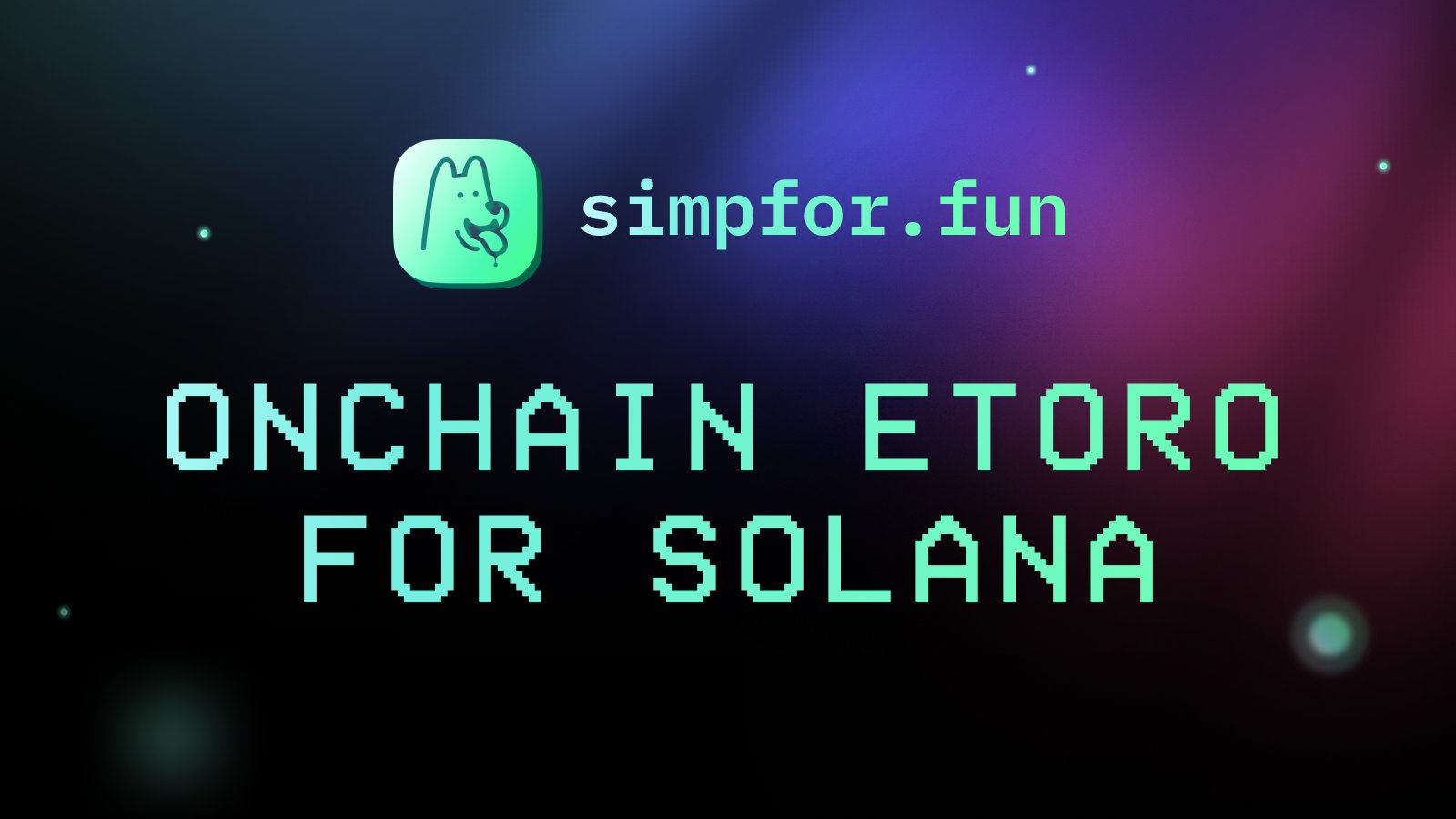 metacomcn's tweet card. Simpforfun is the Web3 eToro for Solana — track and copy trade top traders across ecosystems, powered by SOON.