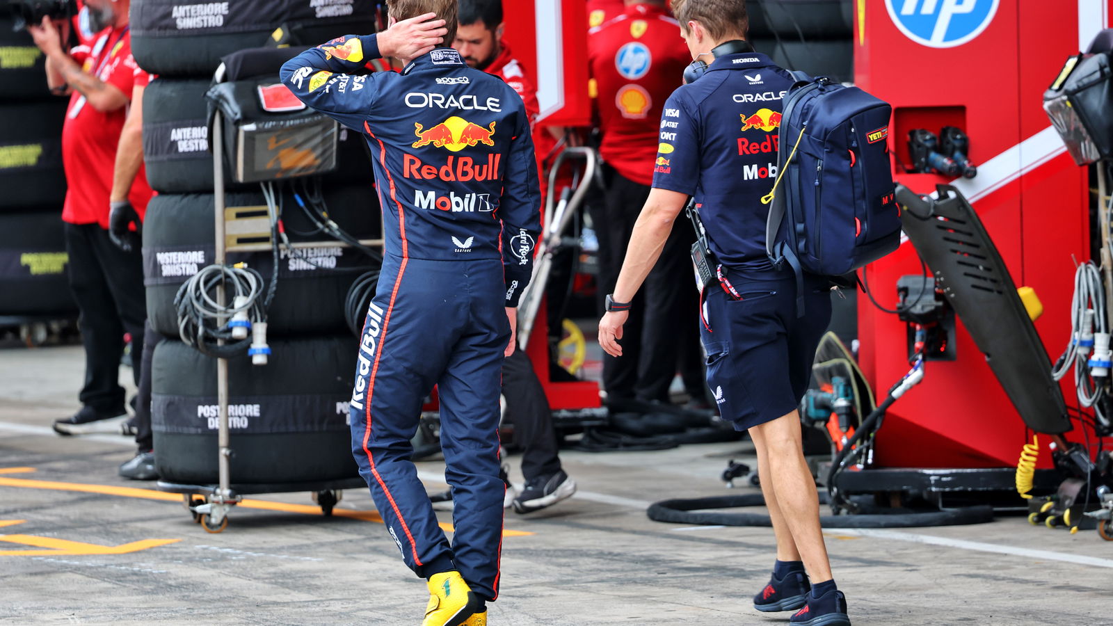 Flyin18T's tweet card. Max Verstappen suffers blow to F1 title hopes with Q1 elimination in Sao Paulo.