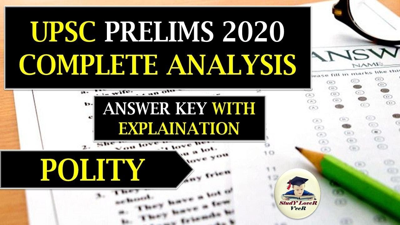 StudYLoveRVeeR's tweet card. UPSC Prelims 2020 Answer Key and Analysis of Polity - GS Paper 1-...