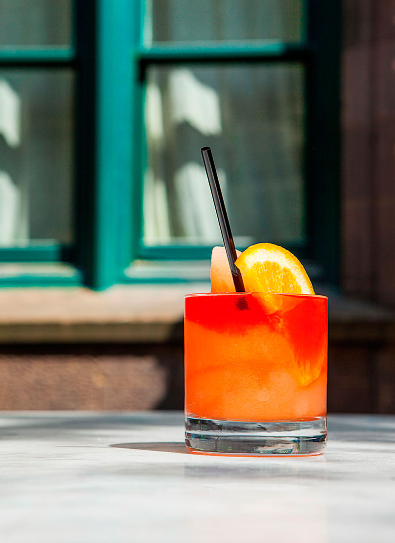 BoozeTools's tweet card. This Frozen Negroni cocktail recipe takes the classic Italian staple and dresses it up in a new summer look by way of grapefruit sorbet.