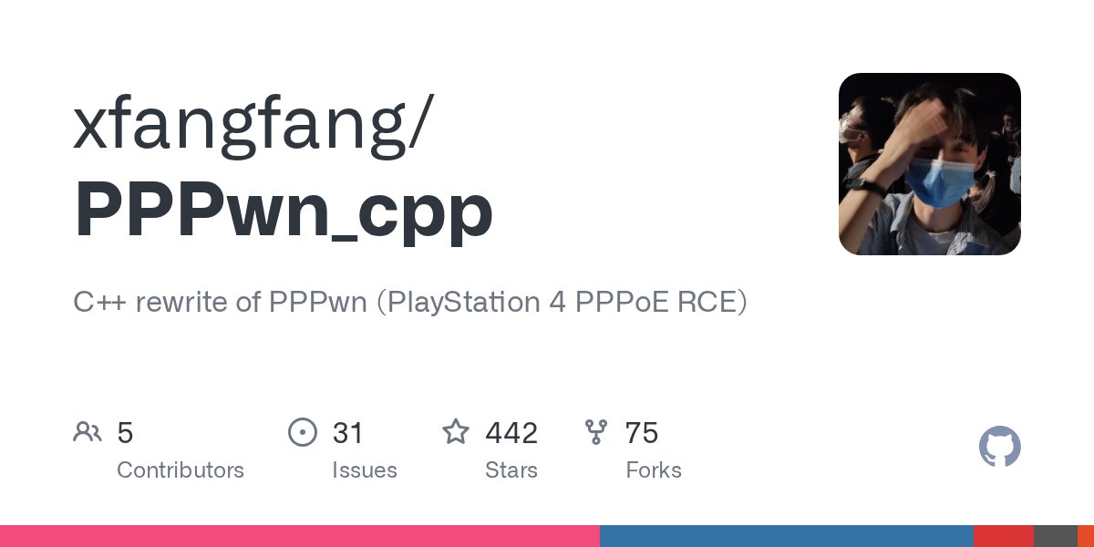 BrutalSam_'s tweet card. C++ rewrite of PPPwn (PlayStation 4 PPPoE RCE). Contribute to xfangfang/PPPwn_cpp development by creating an account on GitHub.