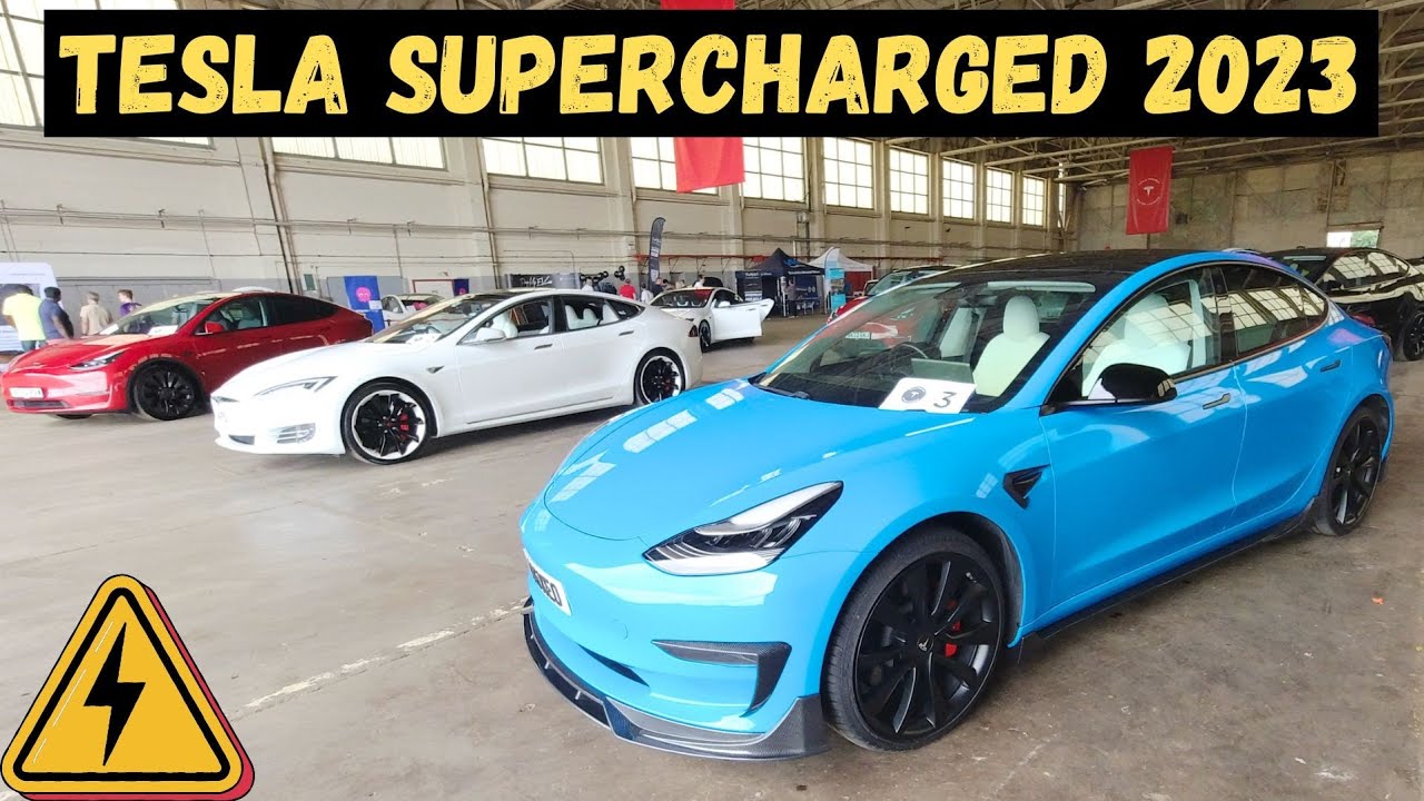Chargeheads's tweet card. Tesla Supercharged Event at Bicester Heritage 2023! #modifiedcars...