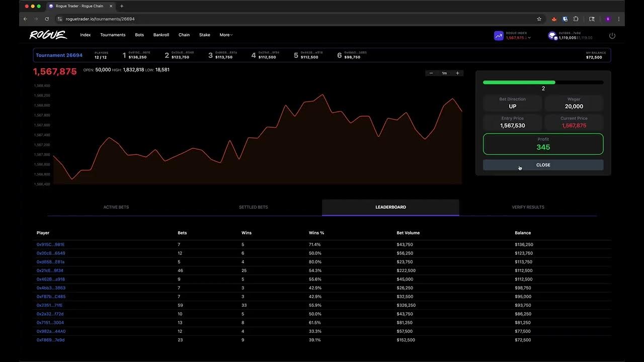 RogueTrader_io's tweet card. Rogue Trader Tournaments