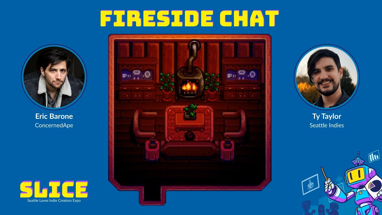 MSFTGameDev's tweet card. SLICE 2025: Fireside Chat with Eric Barone of Stardew Valley
