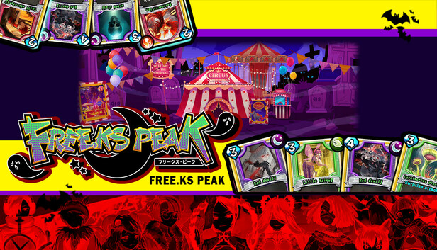 FreeksPeakGame's tweet card. Aim for the "peak" of the freak world with a card game! FREE.KS PEAK, a trading card game full of freaks. Defeat enemies and acquire cards. Build your deck with the cards you get and become the best...