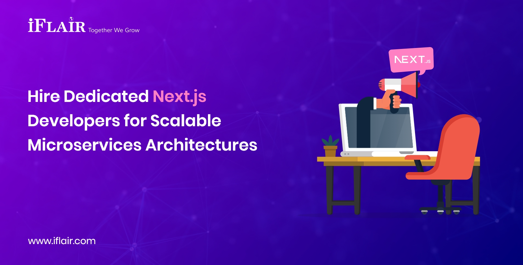 iFlairWebTech's tweet card. Hire Dedicated Next.js Developers to build scalable microservices. Partner with leading Next.js development companies today!