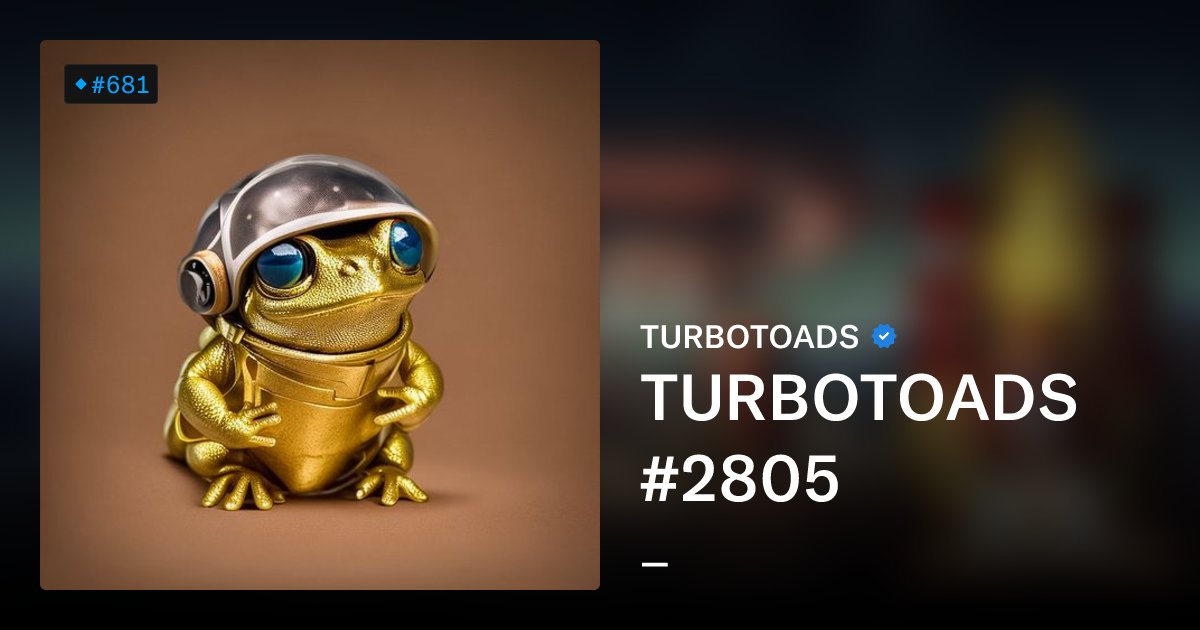 turbotoadbot's tweet card. The Original NFT of $TURBO. Regarded by early participants as the OG collection, TurboToads was a free mint developed with a community-first ethos and a decentralized vision. Today, TurboToads...