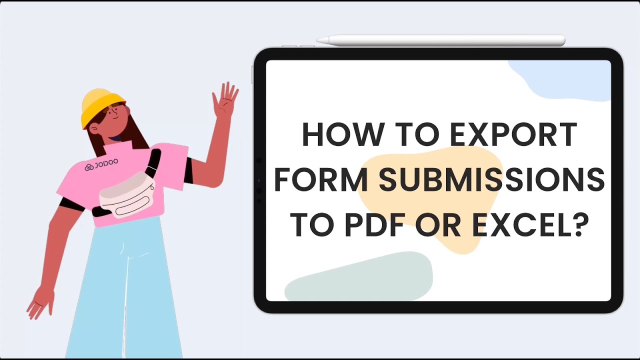 JodooHQ's tweet card. How to export form submissions to PDF or Excel?