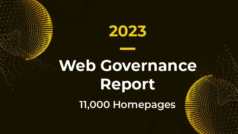 ObservePoint's tweet card. ObservePoint's annual report on web governance for 2023