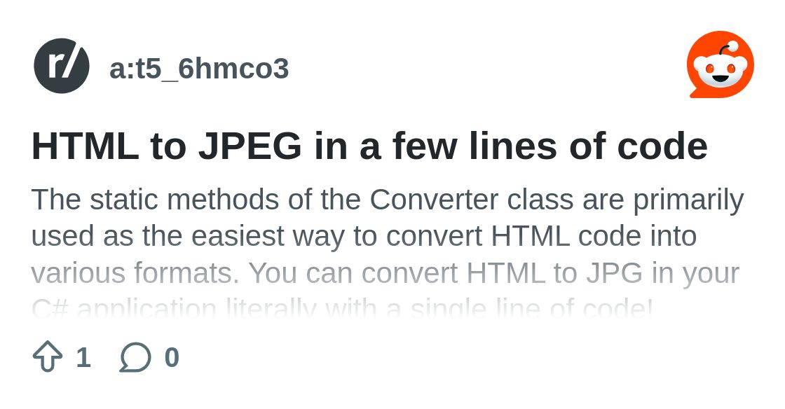 AsposeHTML's tweet card. Explore this post and more from the a:t5_6hmco3 community
